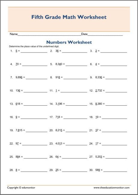 Place Value Activities Worksheets - EduMonitor