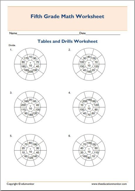 Time Target Circle Math Worksheet - EduMonitor | Science, Math ...