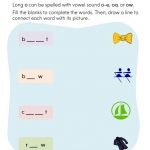 Long o vowel sound first grade worksheets and printables 