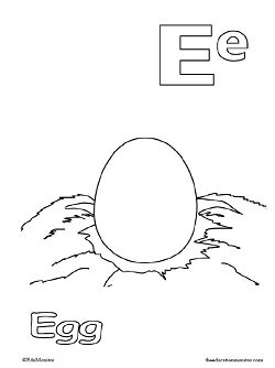 Alphabet Letter Ee Coloring Pages