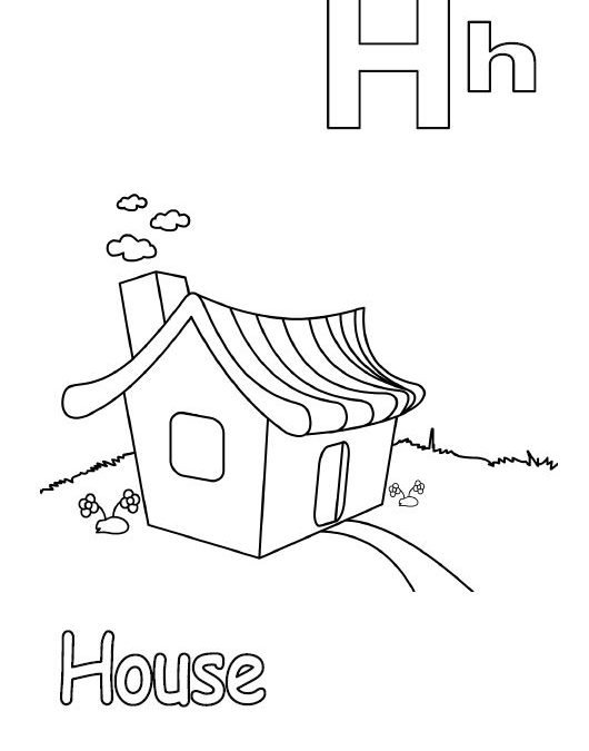 Alphabet Letter Hh Coloring Page