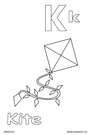 Alphabet Letter Kk Coloring Pages - EduMonitor