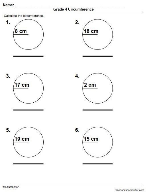 Grade 4 Circumference Worksheets