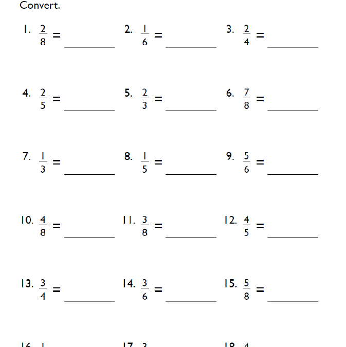 Free Printable Decimals Worksheets pdf