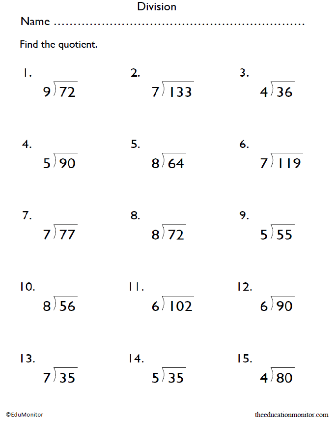 Grade 4 Division Math Worksheets Grade 4 Division Math Worksheets