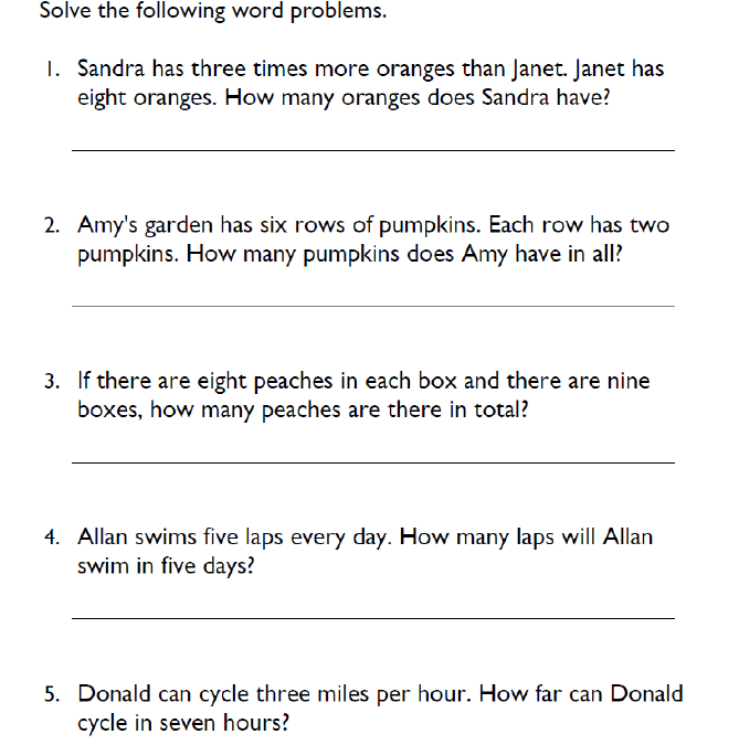 Multiplication 4th Grade Worksheets