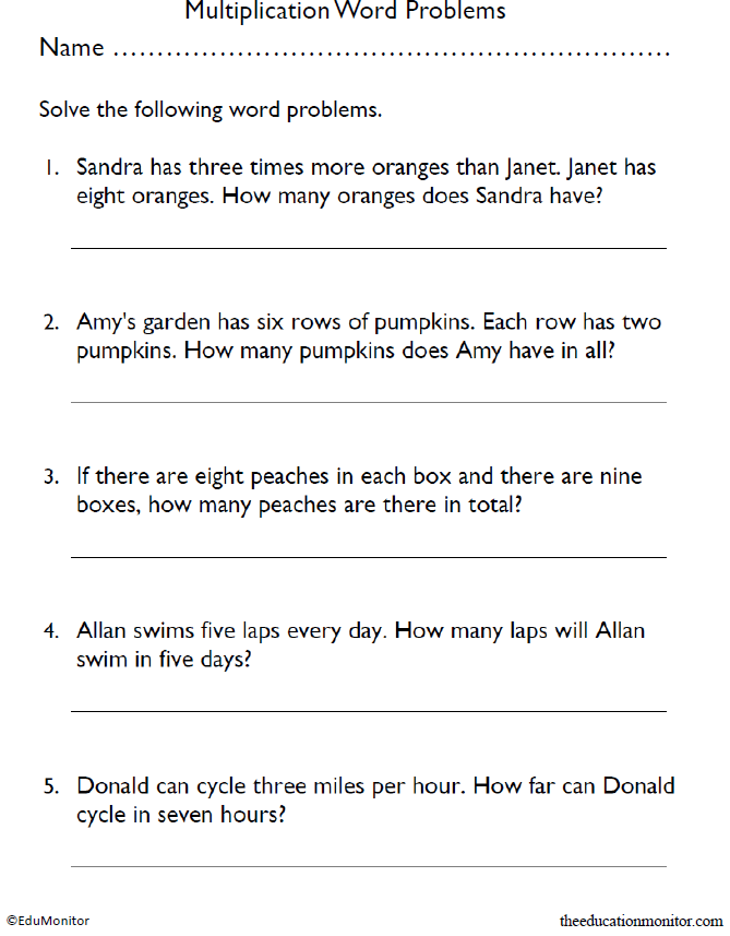 Multiplication 4th Grade Worksheets - EduMonitor