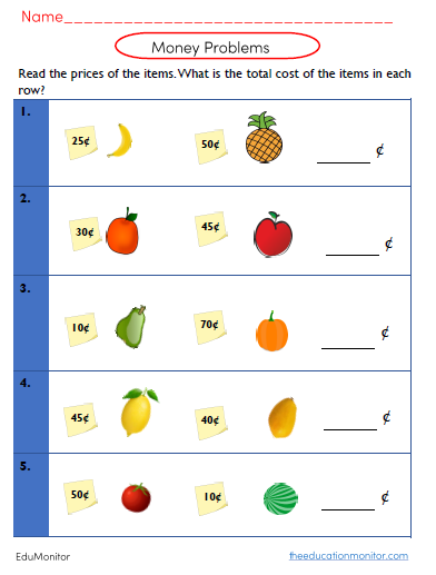 Consumer Math Money Worksheets and printables - EduMonitor