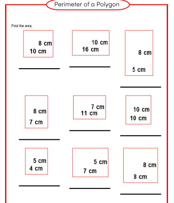 Perimeter  Worksheets for Kids
