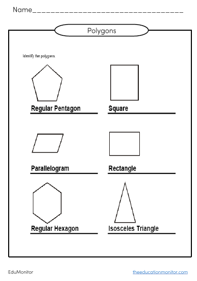 Names of Polygons and Angles Worksheets - EduMonitor