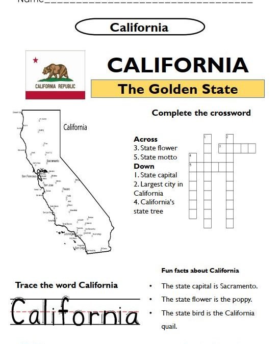 California Worksheets I Social Studies