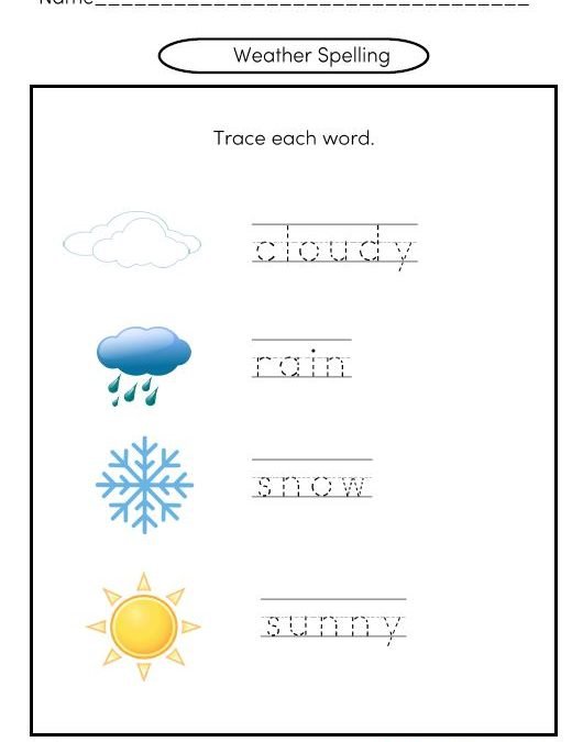 Free Kindergarten Spelling Worksheets
