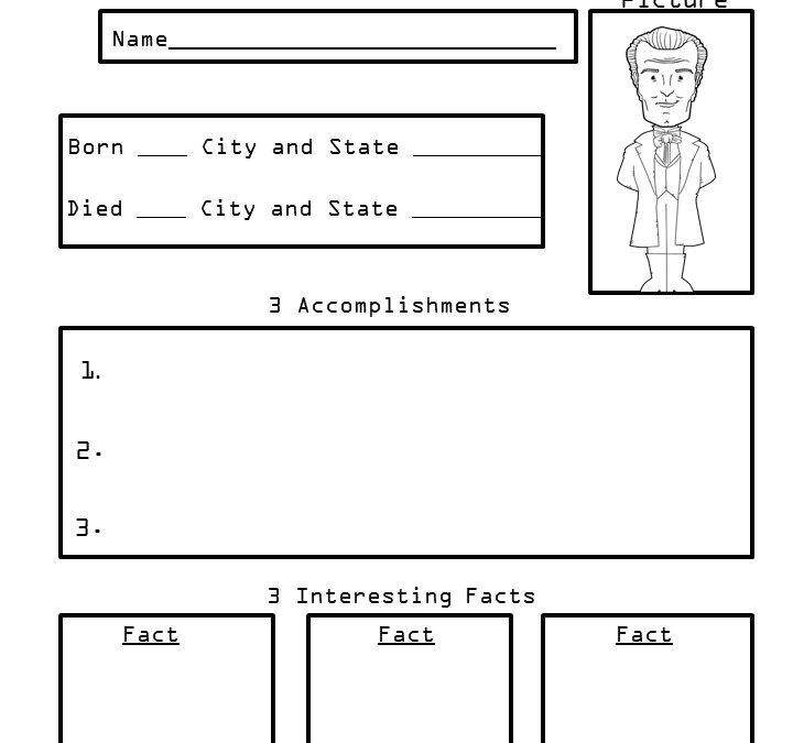 4th Grade Presidents Biography Organizer Worksheets President James Monroe