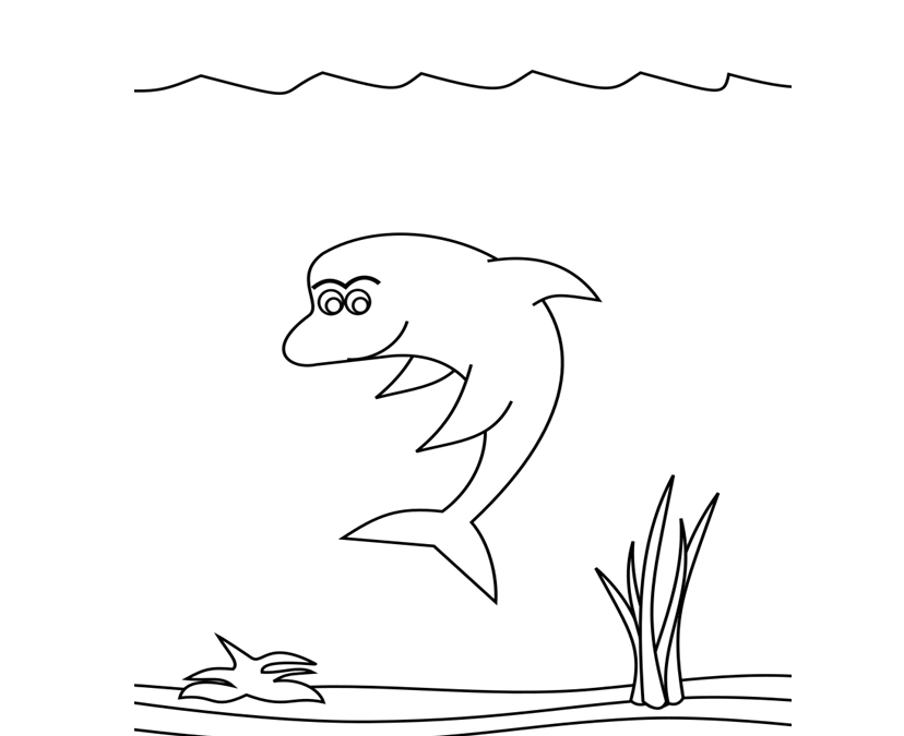 Dolphin Fish Coloring Pages