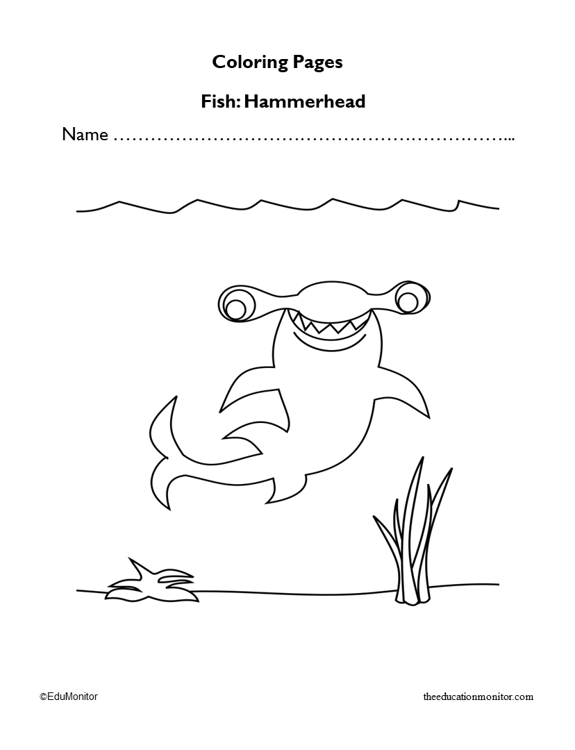 fish coloring page I EduMonitor