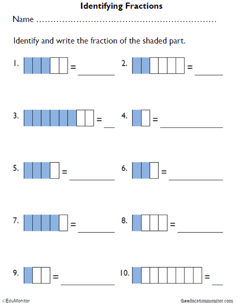 Free Printable Math Fractions Worksheets Free Printable Math Fractions Worksheets