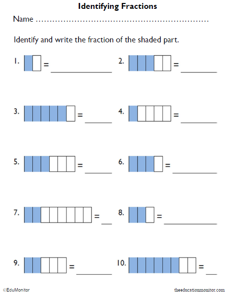 What Fraction is Shaded Math Worksheets What Fraction is Shaded Math Worksheets
