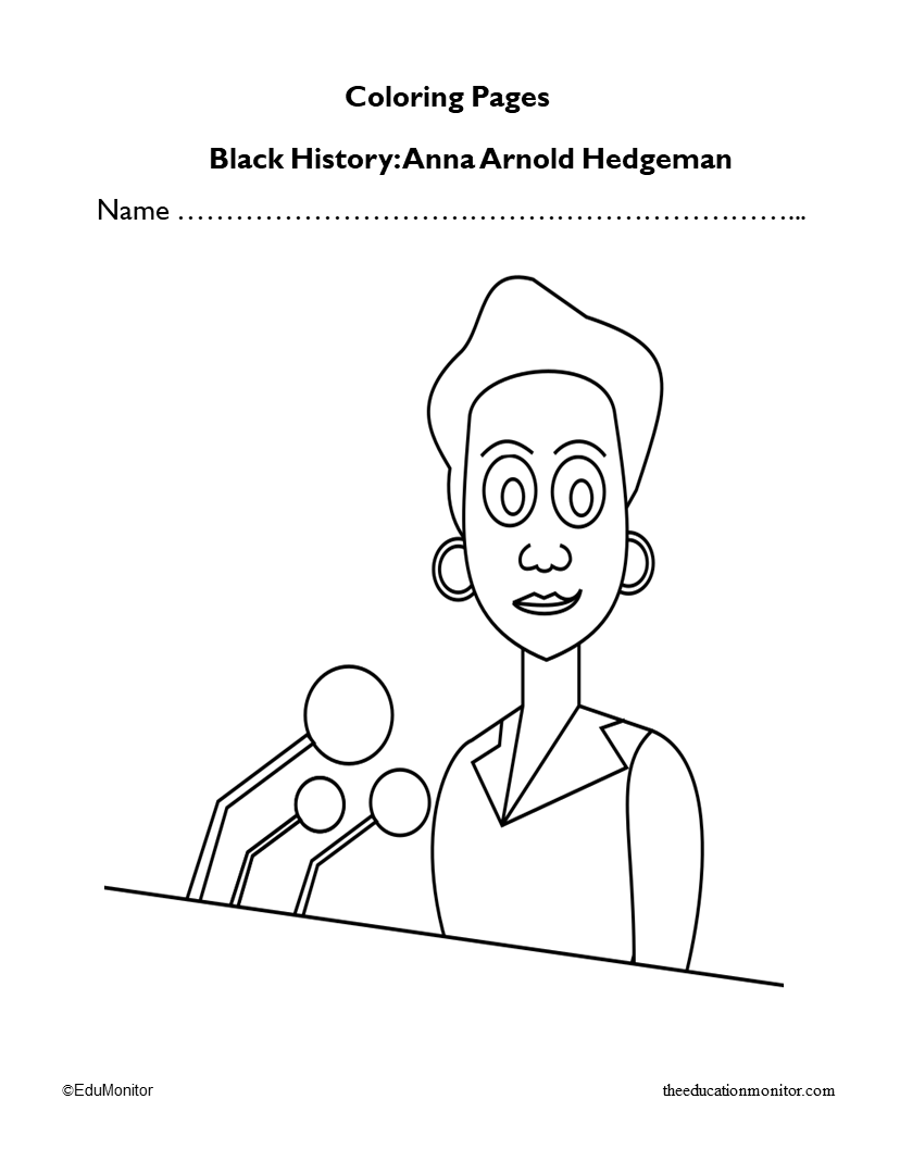 Kindergarten Anna Arnold Hedgeman Black History Worksheet_EduMonitor-1 Kindergarten Anna Arnold Hedgeman Black History Worksheet_EduMonitor