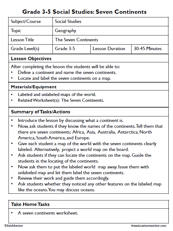 Social studies Lesson Plans Social studies Lesson Plans