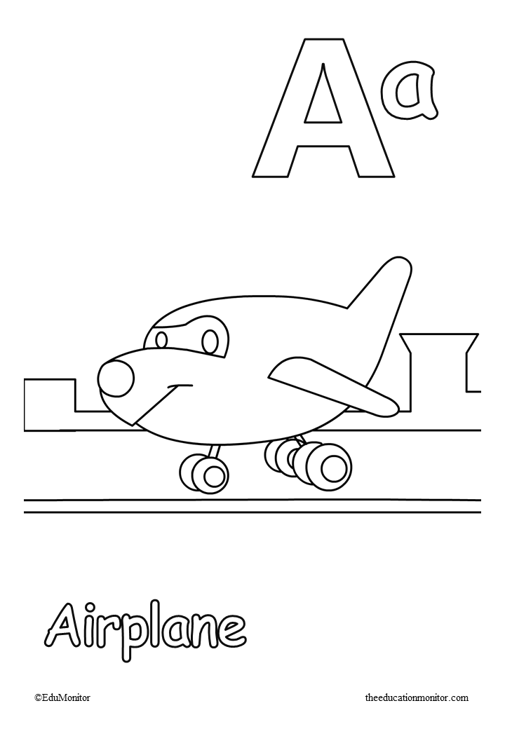 Letter A Coloring pages
