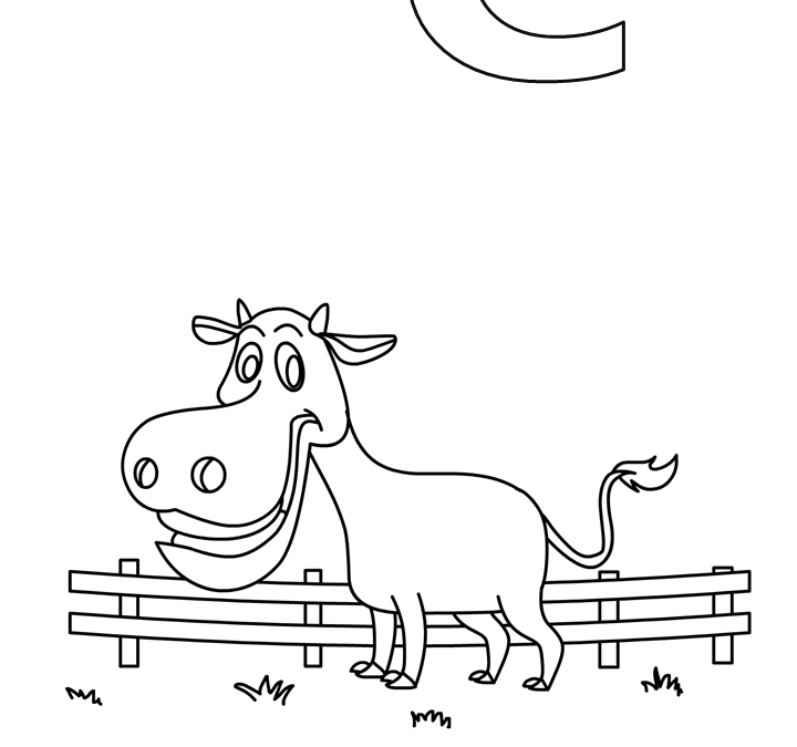 Alphabet Letter C Coloring Pages Worksheet