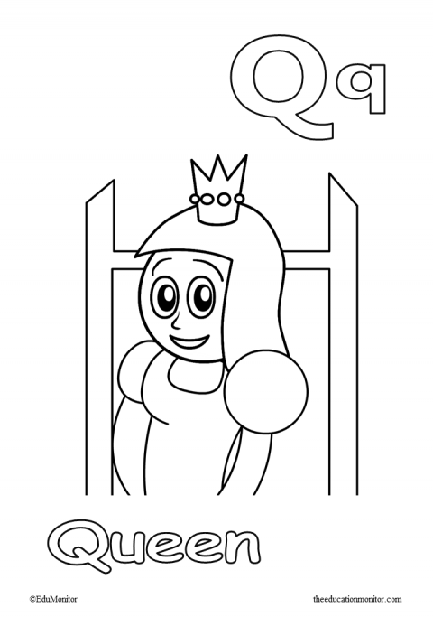 Alphabet Letter Qq Coloring Pages for Preschool - EduMonitor | Science ...