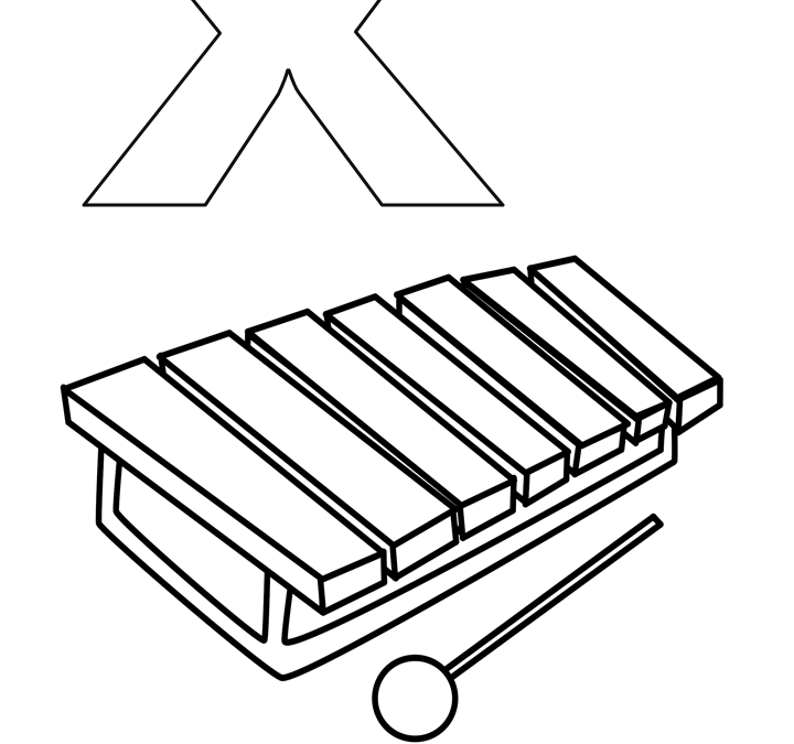 Alphabet Letter X Coloring Pages