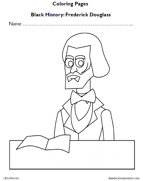 Pre-K Frederick Douglass Black History Coloring Pages