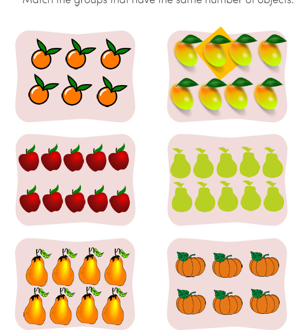 Preschool Matching Numbers Math Worksheets