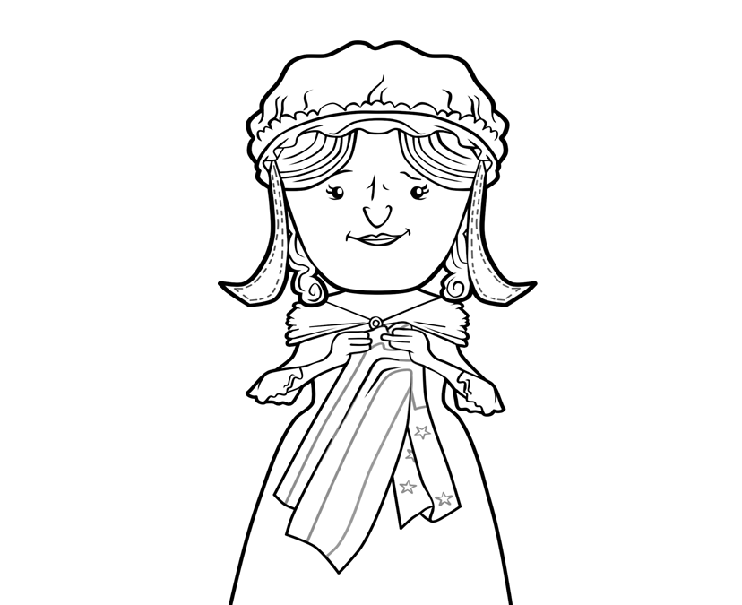 Betsy Ross Coloring Activity