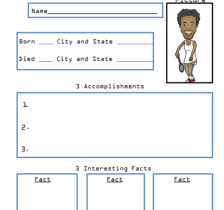 Althea Gibson Biography Free Printable for Kids