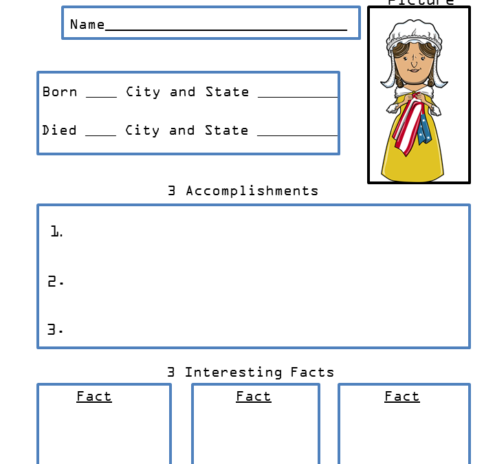 Betsy Ross Biography Social Studies Worksheet