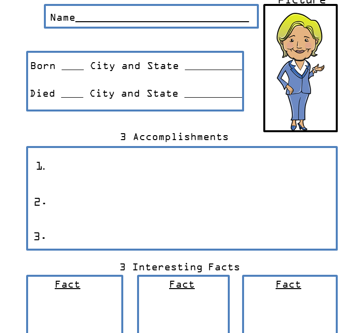 Hilary Clinton Biography Research Worksheet