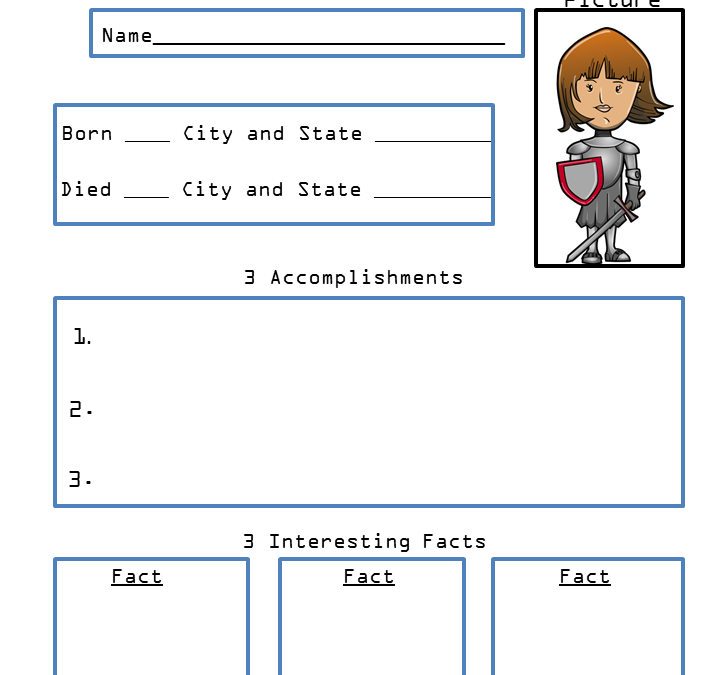 Joan of Arc Biography Research Worksheet