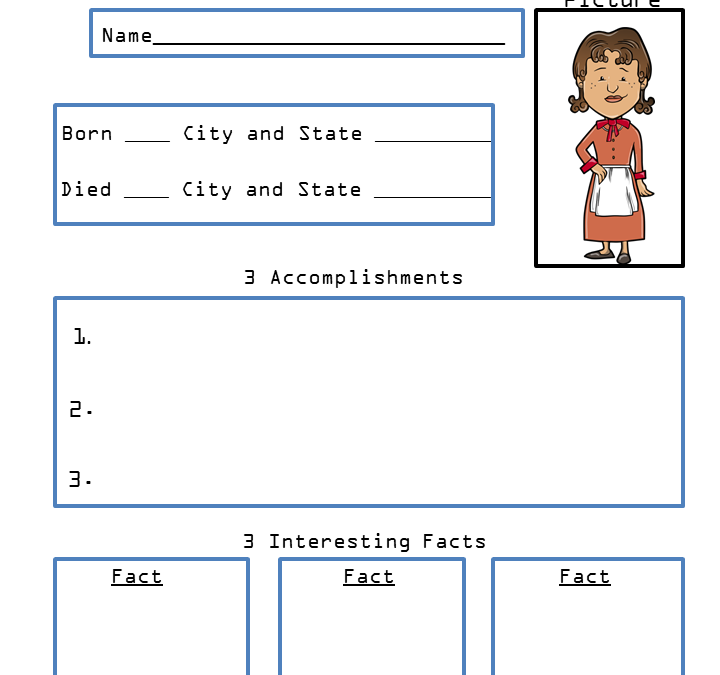 Laura Ingalls Wilder Biography Free Printable