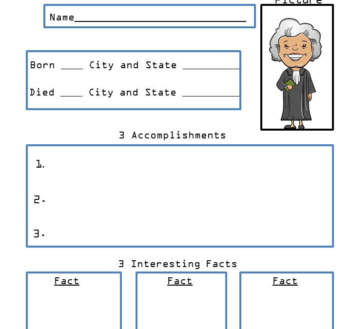 Sandra Day O’Connor Biography Free Printable