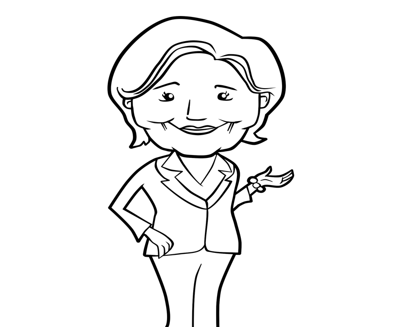 Hilary Clinton International Women’s Day Coloring Page