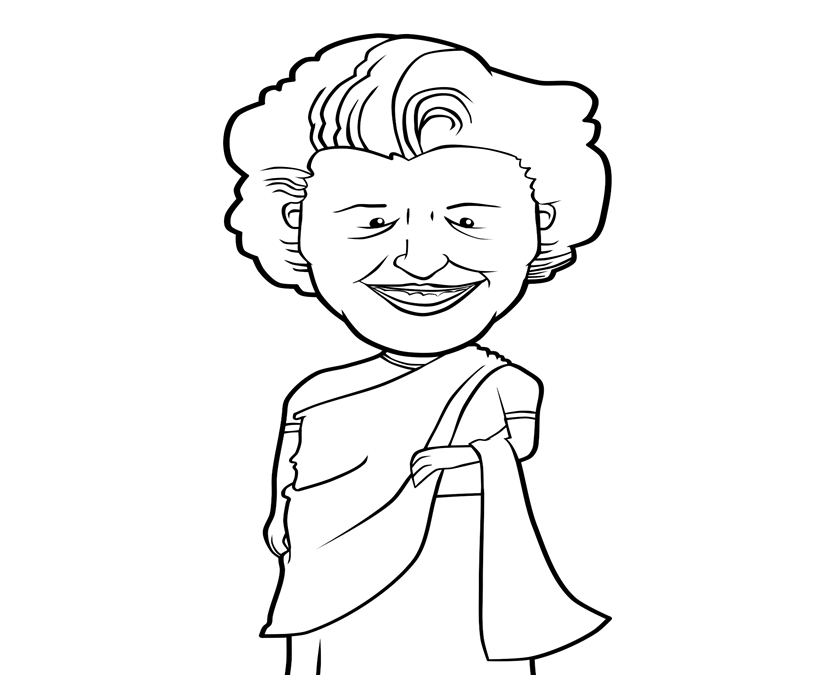 Indira Gandhi International Women’s Day Coloring Activity