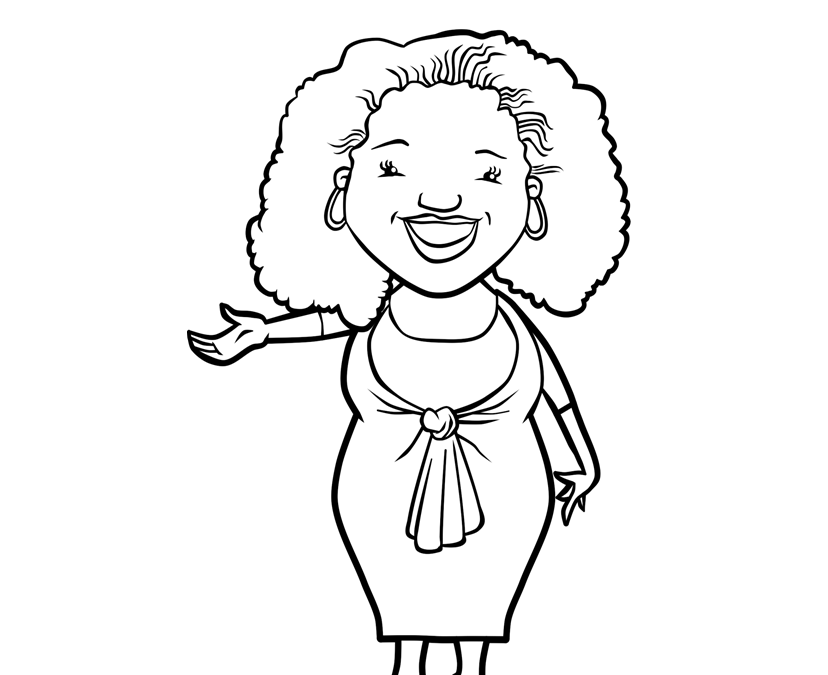 Oprah Winfrey Women’s Day Coloring Page