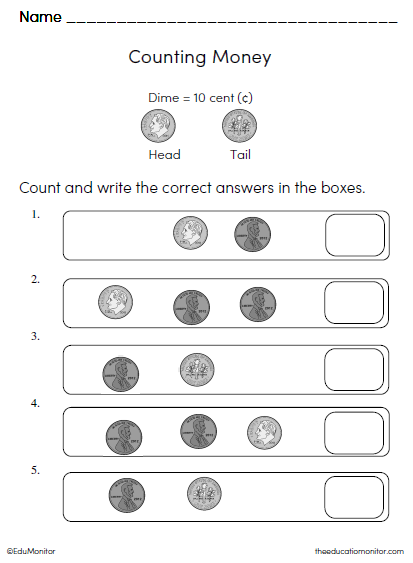 Boost Learning With Preschool Counting Money Worksheets - Edumonitor