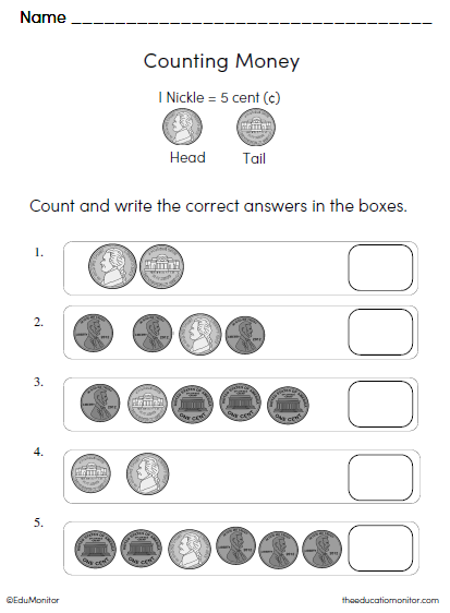 Counting Money Preschool Math Worksheets: Mastering the Basics - EduMonitor