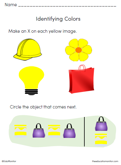 Colors Worksheet for Preschool