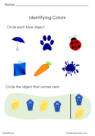 Preschool Colors Activities Worksheets