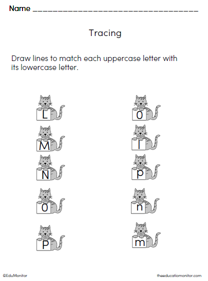 Pre-K Matching Letters Activities Worksheet