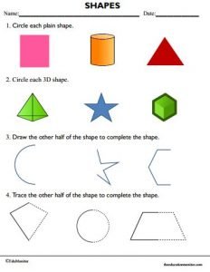 Shapes Worksheets for Grade 2 - EduMonitor