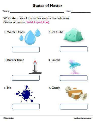 Edumon_States_of_matter_Worksheets_Grade 2