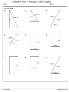Finding the Area Worksheet for Grade 7 - EduMonitor | Science, Math ...