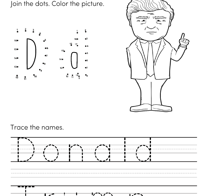 Presidents Day President Donald Trump Coloring Pages