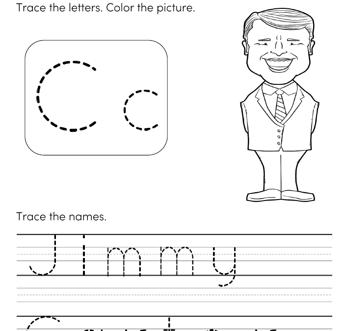Presidents Day President Jimmy Carter Coloring Pages