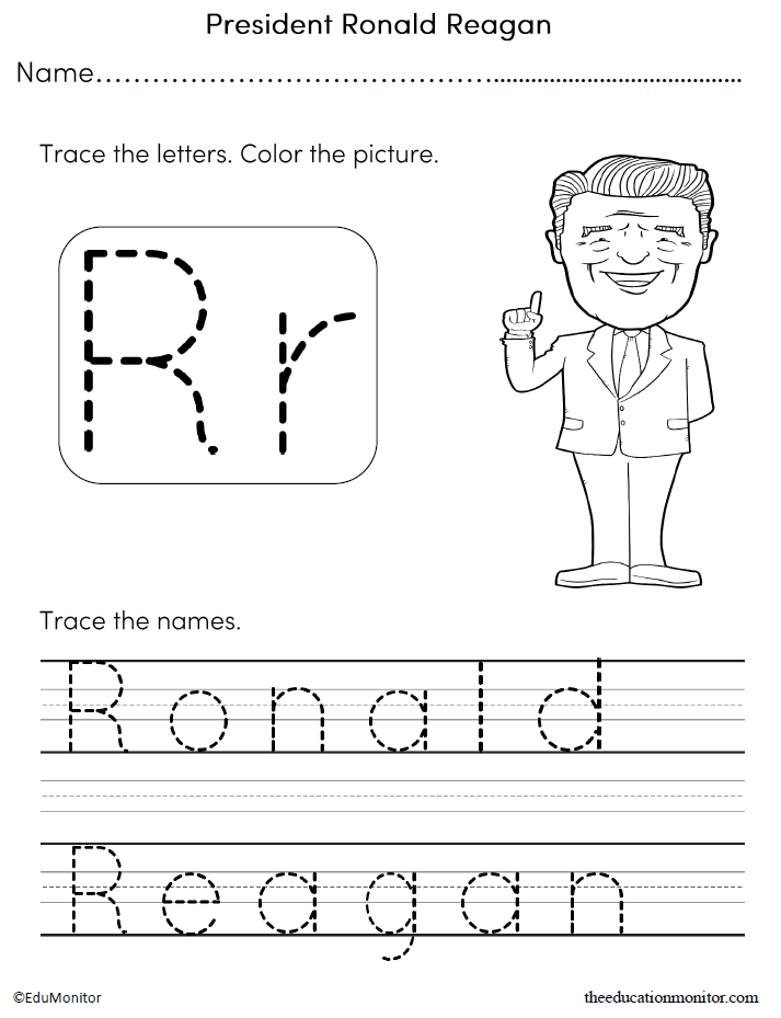 Presidents Day President Ronald Reagan Printables